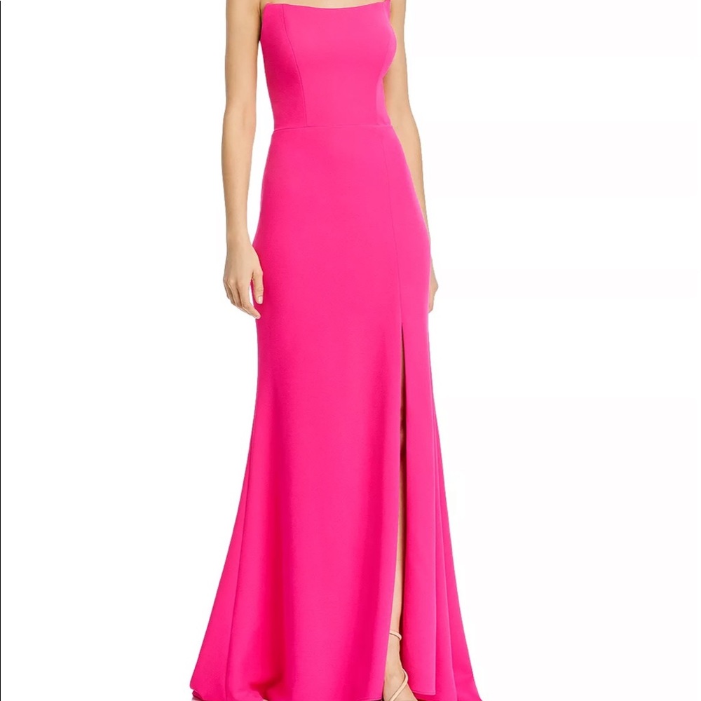 AQUA strapless gown